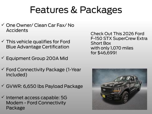 Used 2026 Ford F150 STX w/ Equipment Group 200A AWD/4WD image 4