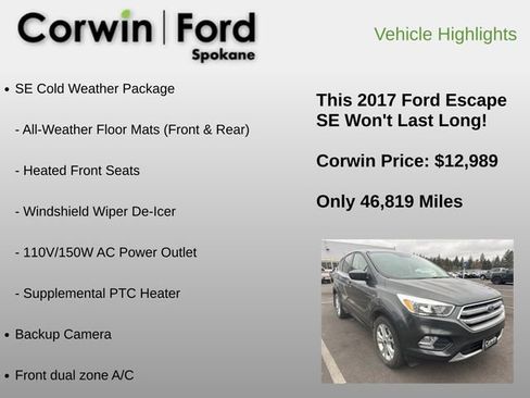 Used 2017 Ford Escape SE w/ SE Cold Weather Package image 6