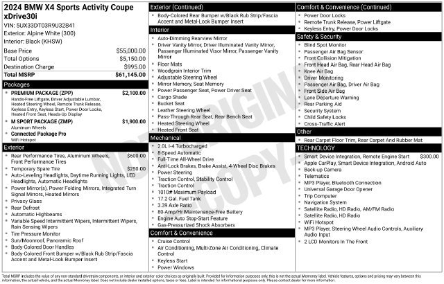 Certified 2024 BMW X4 xDrive30i w/ Premium Package AWD/4WD image 42