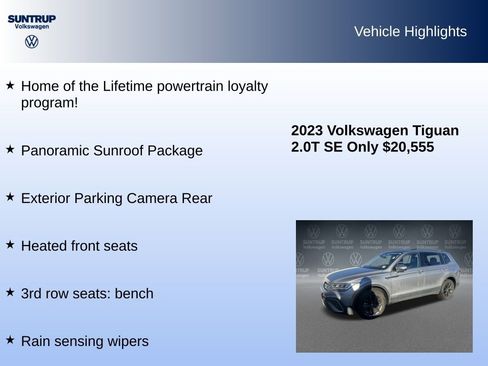 Used 2023 Volkswagen Tiguan SE w/ Panoramic Sunroof Package image 8