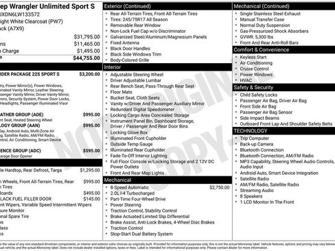 Used 2020 Jeep Wrangler Unlimited Sport S AWD/4WD image 3