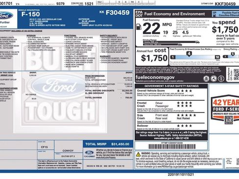 Used 2019 Ford F150 XL w/ Equipment Group 101A Mid image 35