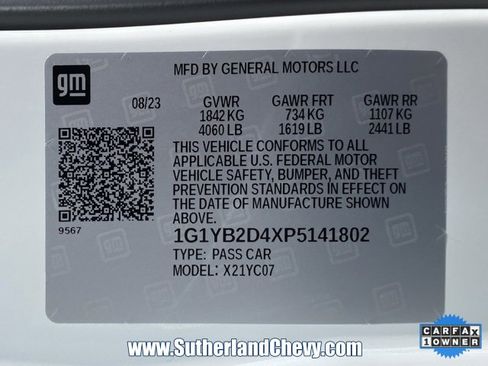 Certified 2023 Chevrolet Corvette Stingray Preferred Cpe w/ Z51 Performance Package image 45