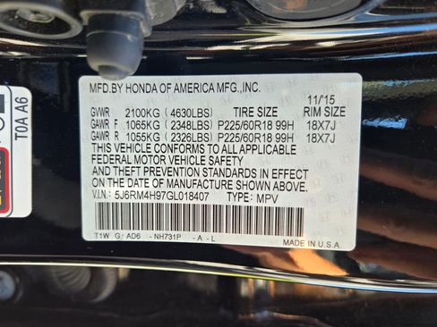 Used 2016 Honda CR-V Touring image 31