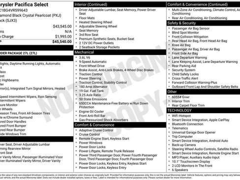New 2027 Chrysler Pacifica Select FWD image 2