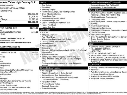 Used 2025 Chevrolet Tahoe High Country w/ Sun And Tow Package AWD/4WD image 27