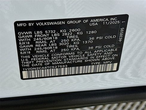 New 2026 Volkswagen Atlas SE image 27