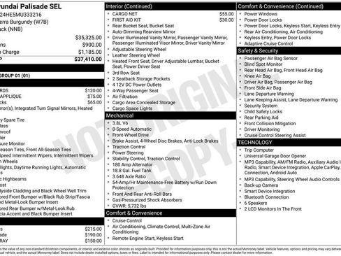 Used 2021 Hyundai Palisade SEL FWD image 5