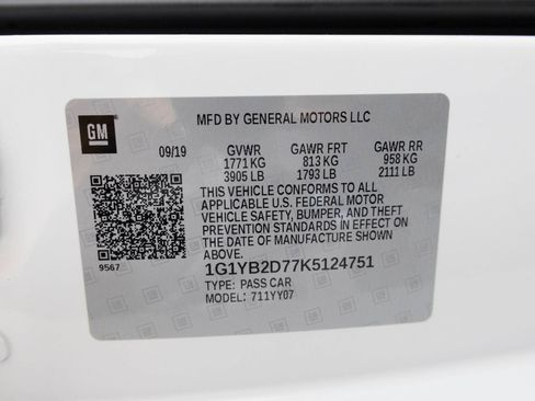 Used 2019 Chevrolet Corvette Stingray Coupe w/ Battery Protection Package RWD image 43