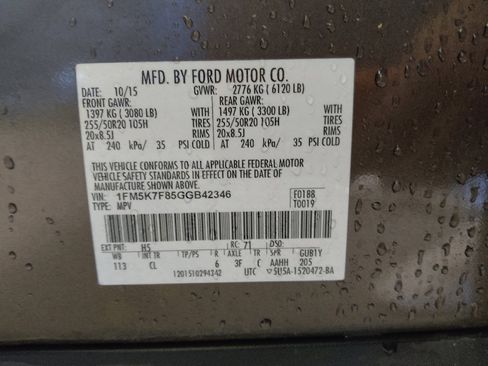 Used 2016 Ford Explorer Limited w/ Equipment Group 301A FWD image 33