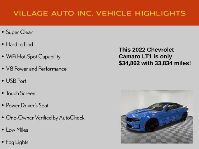 Used 2022 Chevrolet Camaro LT w/ RS Package RWD image 7