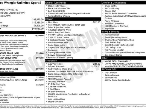 Used 2021 Jeep Wrangler Unlimited Sport image 2