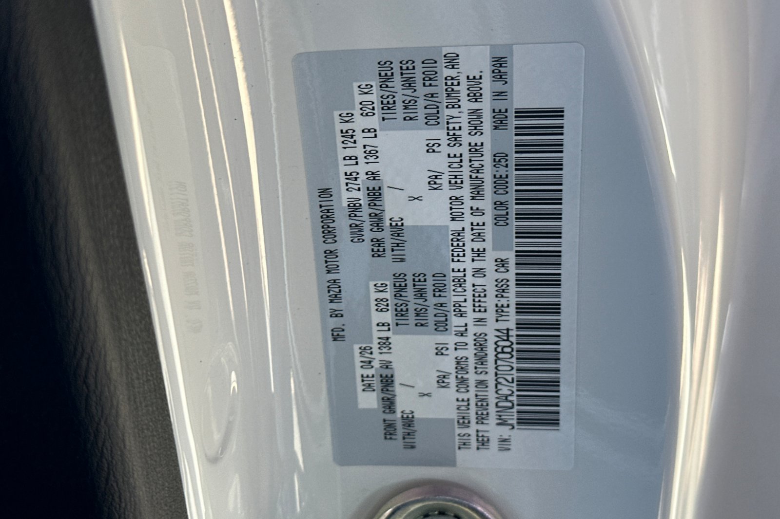 New 2026 MAZDA MX-5 Miata Club w/ Weather Package RWD image 20
