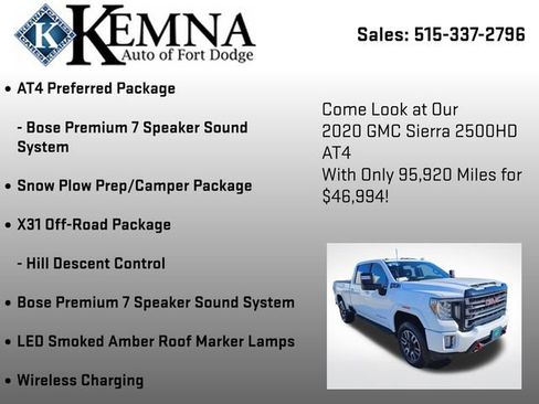 Used 2020 GMC Sierra 2500 AT4 w/ AT4 Preferred Package image 13