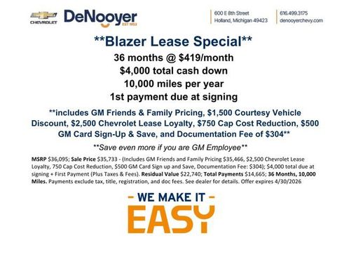 New 2026 Chevrolet Blazer LT w/ Convenience Package AWD/4WD image 2