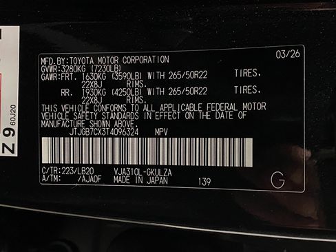 New 2026 Lexus LX 600 4WD w/ Luxury Package image 37