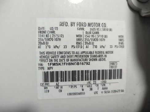 Used 2022 Ford Explorer Limited w/ Equipment Group 301A image 24