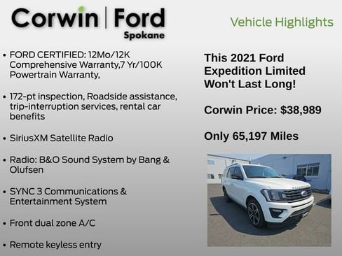 Used 2021 Ford Expedition Limited AWD/4WD image 6