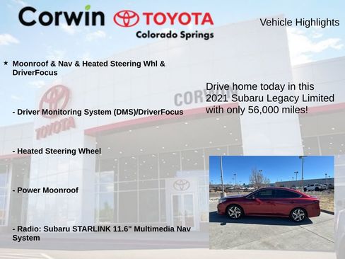 Used 2021 Subaru Legacy Limited image 6