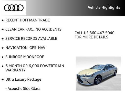 Used 2019 Lexus ES 350 w/ Premium Package FWD image 8
