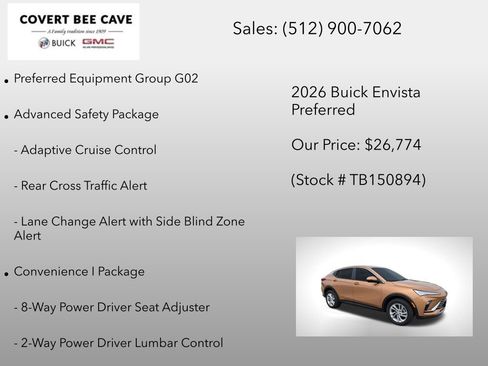 New 2026 Buick Envista Preferred w/ Convenience I Package image 6