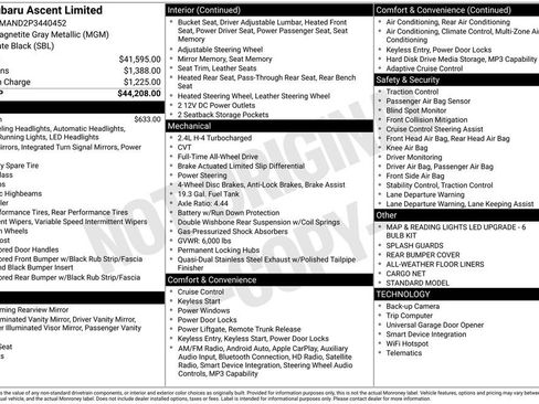 Certified 2023 Subaru Ascent Limited AWD/4WD image 8