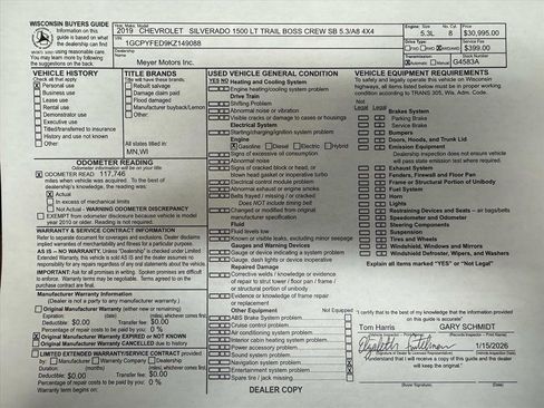 Used 2019 Chevrolet Silverado 1500 LT Trail Boss image 31