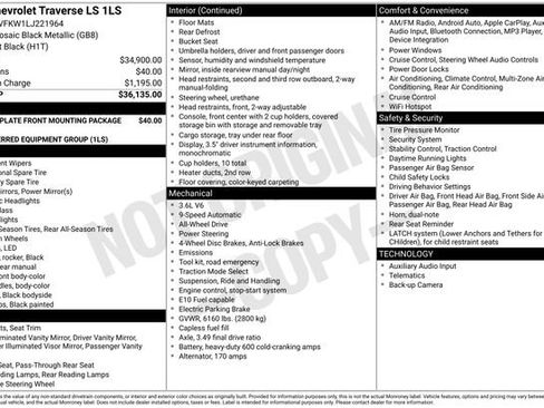 Used 2020 Chevrolet Traverse LS image 32