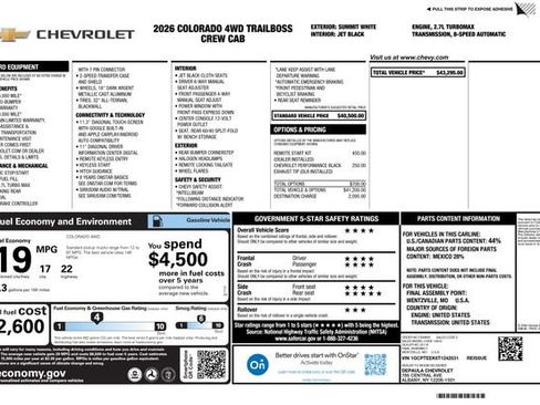 New 2026 Chevrolet Colorado Trail Boss AWD/4WD image 2