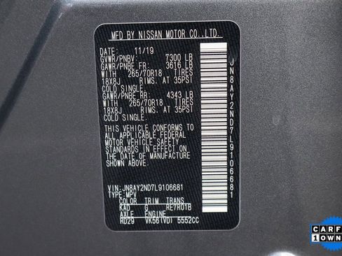 Used 2020 Nissan Armada SV w/ Driver Package image 49