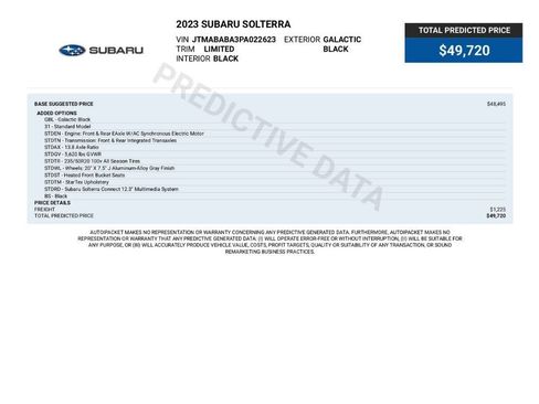 Used 2023 Subaru Solterra AWD image 2