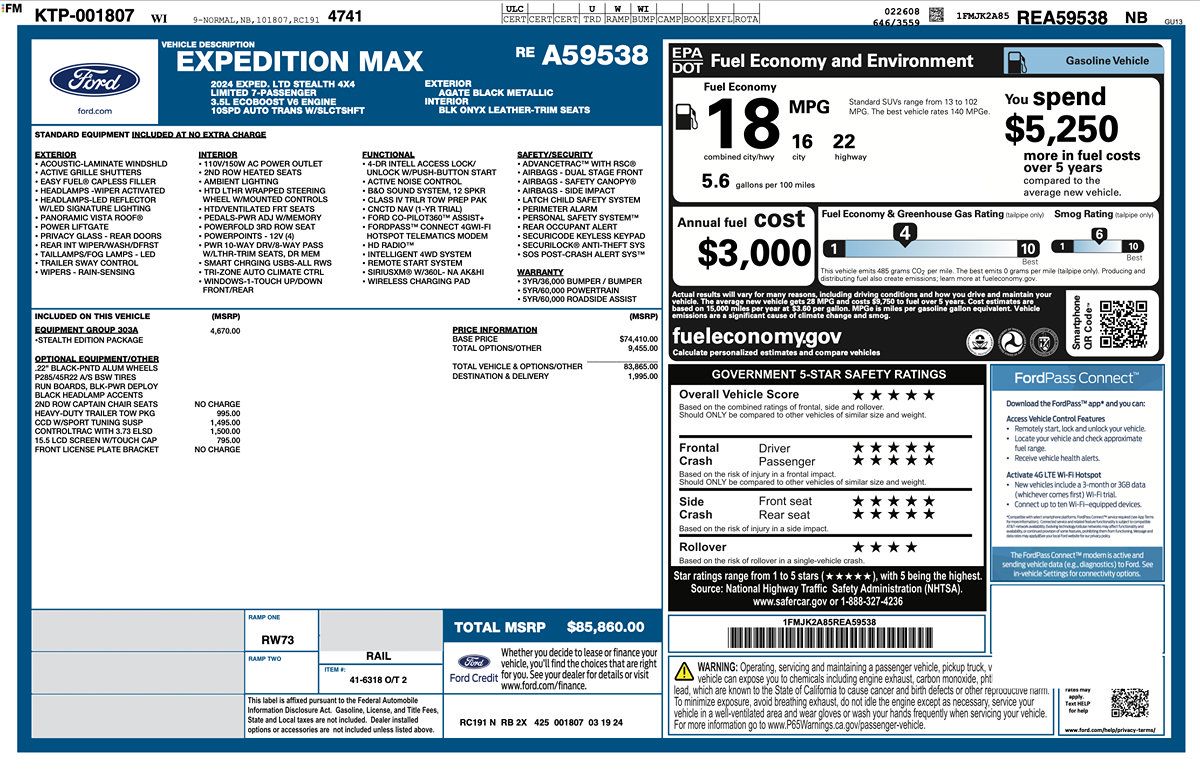 Used 2024 Ford Expedition Max Limited AWD/4WD image 2