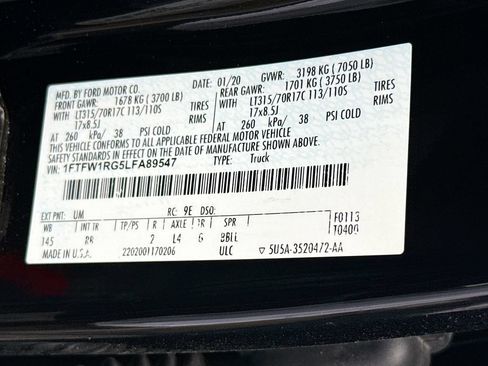Used 2020 Ford F150 Raptor w/ Equipment Group 801A Mid AWD/4WD image 35