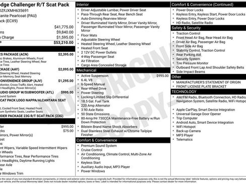 Used 2021 Dodge Challenger R/T Scat Pack w/ Dynamics Package RWD image 52