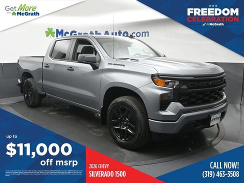 New 2026 Chevrolet Silverado 1500 Custom w/ LPO, Dark Essentials Package AWD/4WD image 1