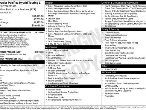 Used 2023 Chrysler Pacifica Touring-L w/ Uconnect Theater Family Group image 51