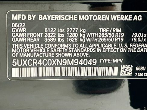 Certified 2022 BMW X5 sDrive40i w/ Climate Comfort Package RWD image 34