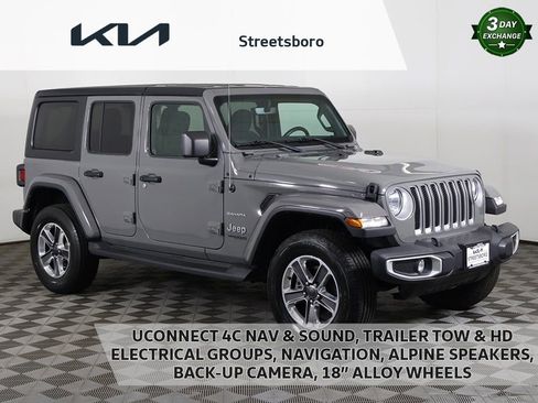 Used 2021 Jeep Wrangler Unlimited Sahara w/ Uconnect 4C Nav & Sound Group image 1