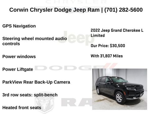 Certified 2022 Jeep Grand Cherokee L Limited image 14