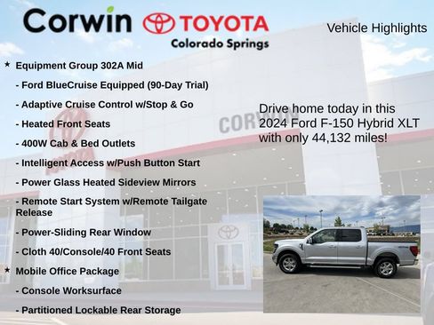 Used 2024 Ford F150 XLT w/ Equipment Group 302A MID AWD/4WD image 7