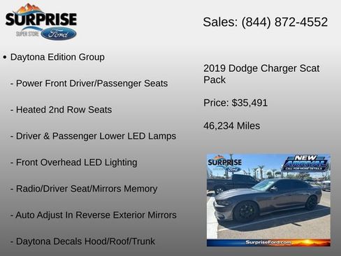 Used 2019 Dodge Charger Scat Pack w/ Daytona Edition Group RWD image 12