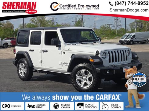 Certified 2018 Jeep Wrangler Unlimited Sport S AWD/4WD image 1