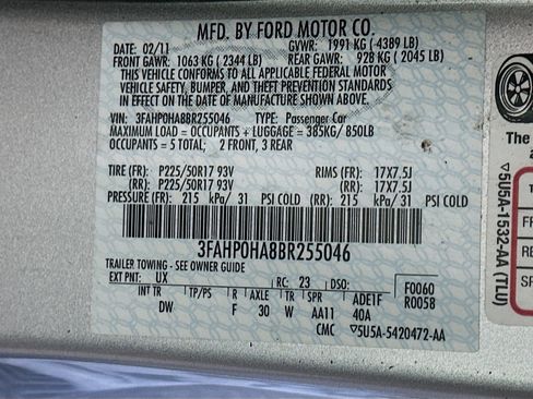 Used 2011 Ford Fusion SE w/ 202A Rapid Spec Order Code FWD image 12