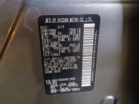 Used 2017 Nissan Armada Platinum w/ Interior Lighting Package AWD/4WD image 33