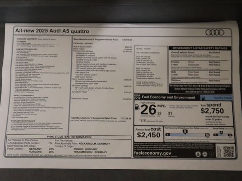 Used 2025 Audi A5 2.0T Premium Plus AWD/4WD image 9