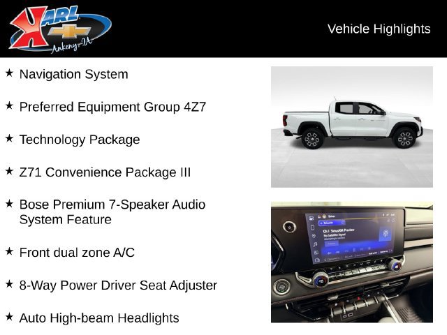 Used 2026 Chevrolet Colorado Z71 w/ Technology Package AWD/4WD image 2