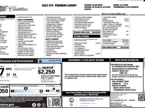 Used 2023 Cadillac CT4 Premium Luxury w/ Technology Package RWD image 4