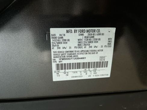 Used 2018 Ford Explorer Sport w/ Equipment Group 401A AWD/4WD image 29