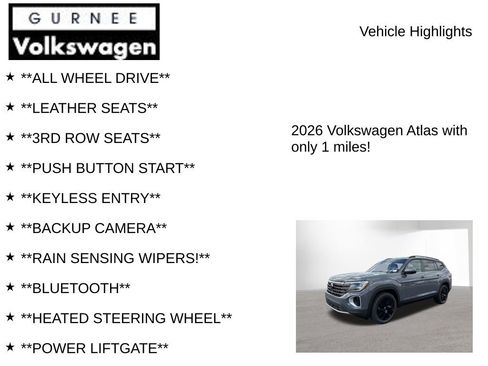 New 2026 Volkswagen Atlas SE AWD/4WD image 7