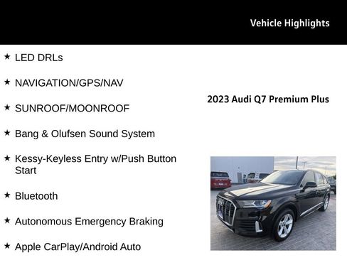 Used 2023 Audi Q7 2.0T Premium Plus w/ Premium Plus Package AWD/4WD image 28